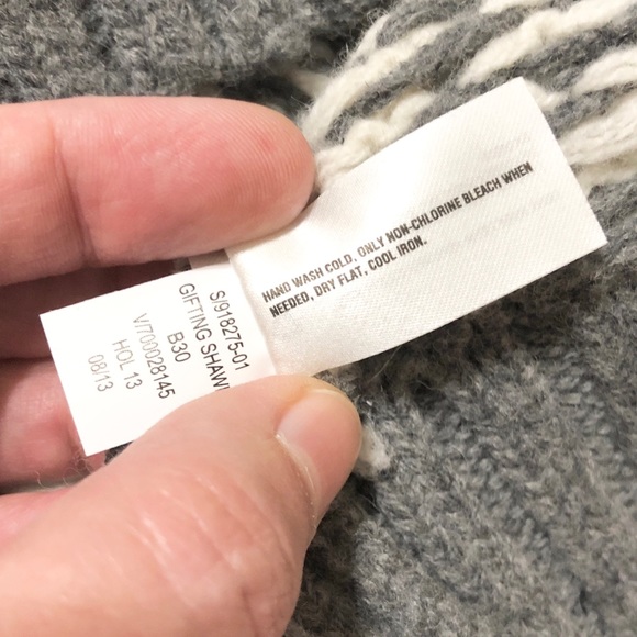 Gap Women’s Nordic Style Gray/White/Lime Cardigan Sweater w/Shawl Collar - L - Picture 15 of 15